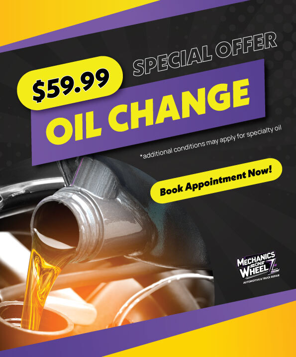 mechanics on wheelz oil change special
